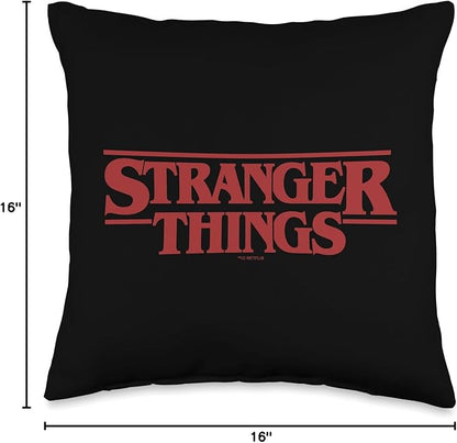 Stranger Things Red Bold Logo Throw Pillow