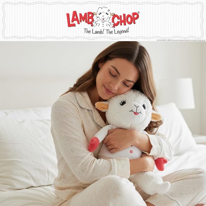 Lamb Chop Nostalgic Spring Easter Cuddle Pillow, Super Soft & Cozy Plush, 14" Tall, (Officially Licensed Product) by Franco Collectibles