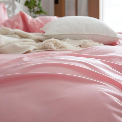 Pink Comforter Set - Twin, 2 Pieces, Soft, Lightweight, Warm & Fluffy, All Seasons, 1 Comforter & 1 Pillowcase