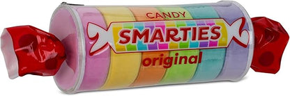 iscream Smarties Candies 17.5" x 4.5" Pillow Set in Clear Zippered Package