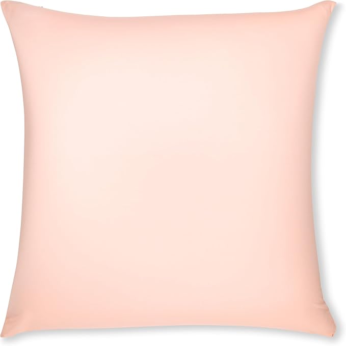 PILLOWY 18" x 18" Throw Pillow - Cream Peach: 1 PCS Luxurious Premium Microbead Pillow with 85/15 Nylon/Spandex Fabric. Forever Fluffy, Outstanding Beauty & Support. Silky, Soft & Beyond Comfortable
