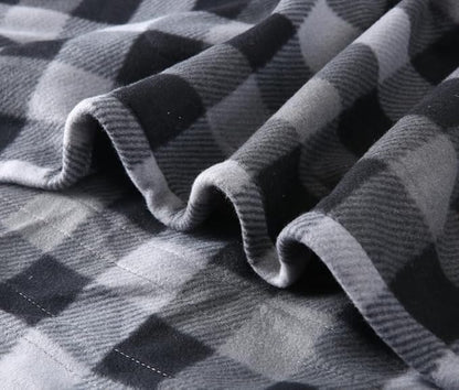 Electric Heated Blanket Full Size 72"x84",Fast Heating, Soft Fleece for Bed & Sofa, 10 Hs Auto Off & 4 Heating Levels, Machine Washable, Gifts for Grandma & Family-Plaid Pattern, Dark Gray