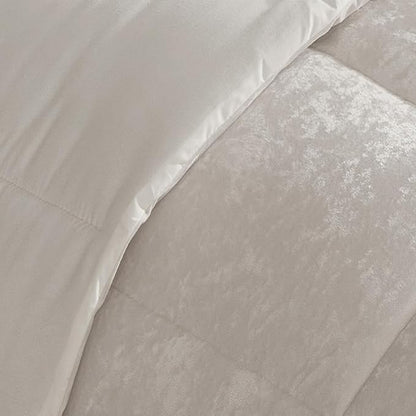 HYPREST Velvet Comforter Queen, Greek Velvet Luxury Queen Comforter Set, Ultra Soft Down Alternative Comforter Cozy Lightweight