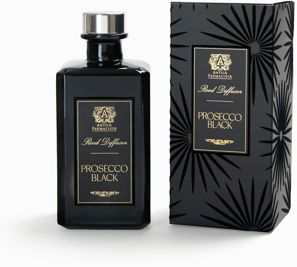 Antica Farmacista Home Ambiance Diffuser - Long-Lasting Reed Scent Diffuser - Luxury Room Freshener Gift - Prosecco Black, 10.8 fl oz