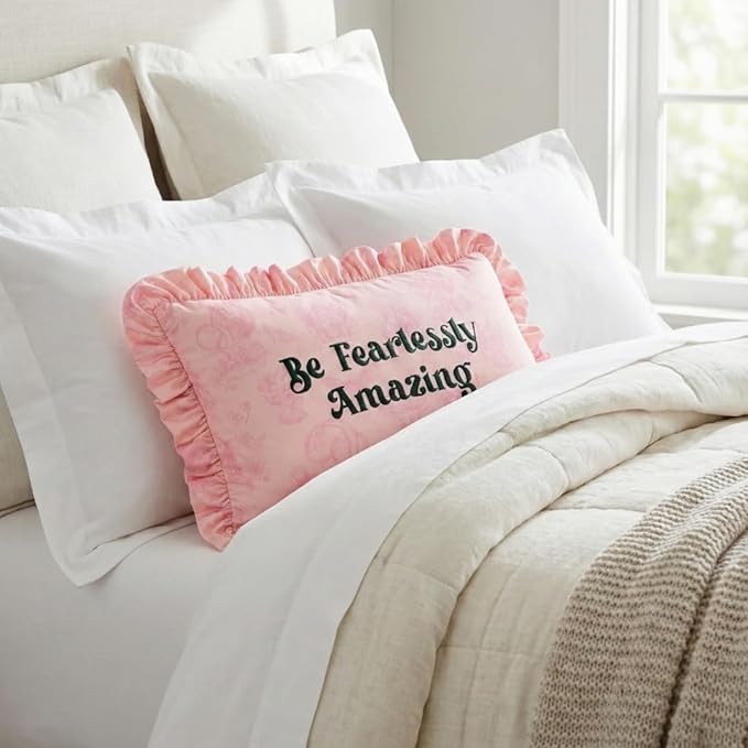 Wicked: for Good Bedding Rectangle Throw Pillow, Pink, 16 in x 16 in, (Officially Licensed Product) by Franco Collectibles