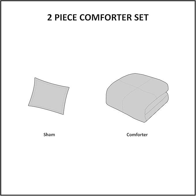 Madison Park Laetitia Comforter Bohemian Tufted Cotton Chenille, Medallion Shabby Chic All Season Down Alternative Bed Set with Matching Shams, Floral Off White Twin/Twin XL(68"x92") 2 Piece