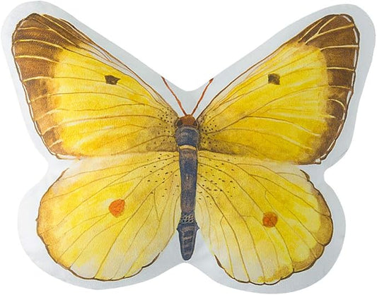 JWH Butterfly Accent Pillow Cases 3D Animal Throw Pillow Cover Decorative Stuffed Plush Soft Cushion Farmhouse Sofa Couch for Bed Living Room Fall Cute Shams Kids Gift 13x15 Inch Bright Yellow