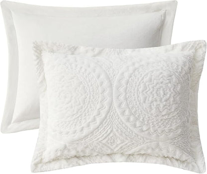 Madison Park Ultra Soft Luxury Premium Plush Comforter Mini Modern All Season Down Alternative Bedding Set with Matching Sham, Full/Queen, Ivory
