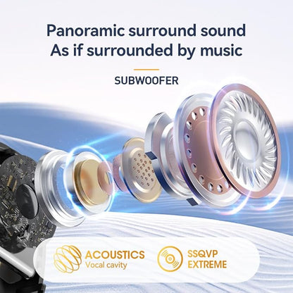Sleep Earbuds Bluetooth in Ear Light-Weight Headphones, Mini Invisible Earplugs Small Design for Side Sleepers, 58H Playtime with Charging Case, Clear Calls& Noise Block-Black