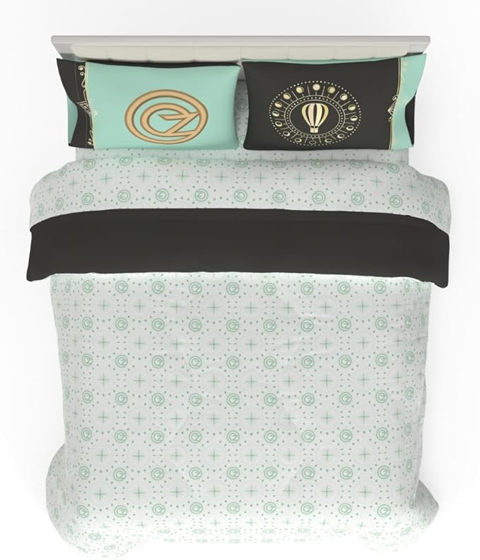 Collectibles Wicked Elphaba and Glinda Bedding 5 Piece Super Soft Reversible Comforter and Sheet Set, Full, (Officially Licensed Product) by Franco