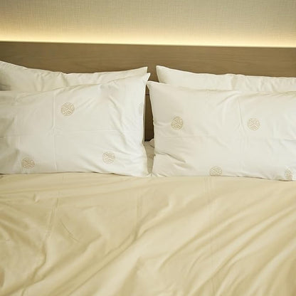 Peru Pima 415 Thread Count Percal Standard Pillowcases - 100% Peruvian Pima Cotton, 2 Piece (2 Pillowcases) - Cooling, Crisp, Hotel Quality Bedding - Slate
