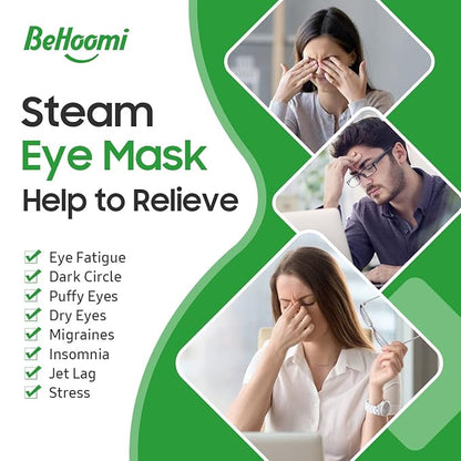 30Packs Steam Eye Mask, Heated Eye Mask Warm Compress for Eyes, Self Heating Disposable Steam Mask for Home Sleep, Spa, Travel Essentials & Relaxation Gifts, Stocking Stuffers (Lemongrass)