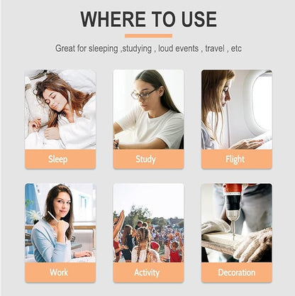LYSIAN Foam Ear Plugs for Sleeping Small Ear Canals Women, Kids-35dB SNR Noise Canceling Sleep Earplugs for Snoring, Work, Shooting, Studying, Flesh Color-100 Pairs