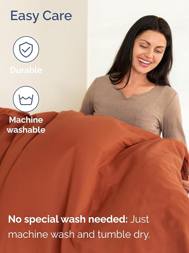 Extra Deep Twin Sheet Set - 4 Piece Breathable and Cooling Sheets - Hotel Luxury Bedding for Women, Men, Kids & Teens - Easy & Secure Fit - Soft, Wrinkle Free & Comfy - Extra Deep Pockets - Terracotta