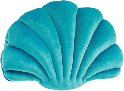 Patty Both Seashell Decorative Pillow Velvet Seashell Throw Pillow, Sea Shell Shaped Throw Pillow Decorative Pillows for Bed Couch Home Office Decor (Green, Small)