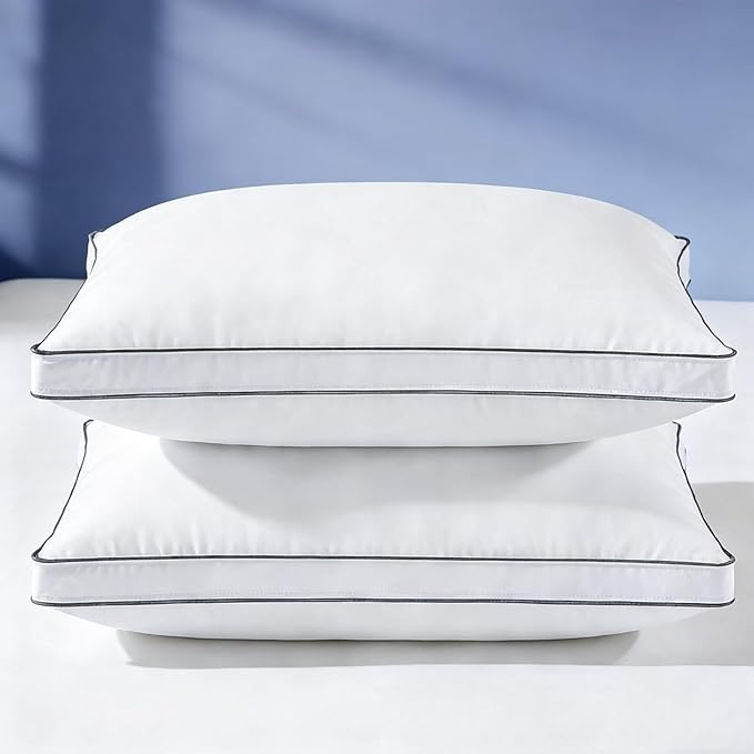 Luxury Goose Feather Down Pillow King Size Set of 2,Premium 3-Chamber Bed Pillows for Deep Sleep,900+ Fill Power,400 Count Cotton Shell,Hotel Quality Pillow for Side, Back Sleepers,19" x 35"