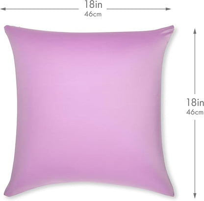 PILLOWY 18" x 18" Throw Pillow - Purple: 1 PCS Luxurious Premium Microbead Pillow with 85/15 Nylon/Spandex Fabric. Forever Fluffy, Outstanding Beauty & Support. Silky, Soft & Beyond Comfortable