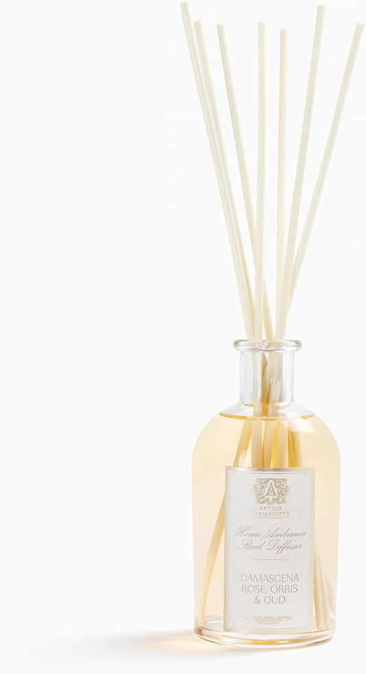 Antica Farmacista Home Ambiance Diffuser - Long-Lasting Reed Scent Diffuser - Luxury Room Freshener Gift - Sandalwood Amber, 8.45 fl oz