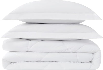 CANNON Solid Percale White Twin/Twin XL 2 Piece Comforter Set