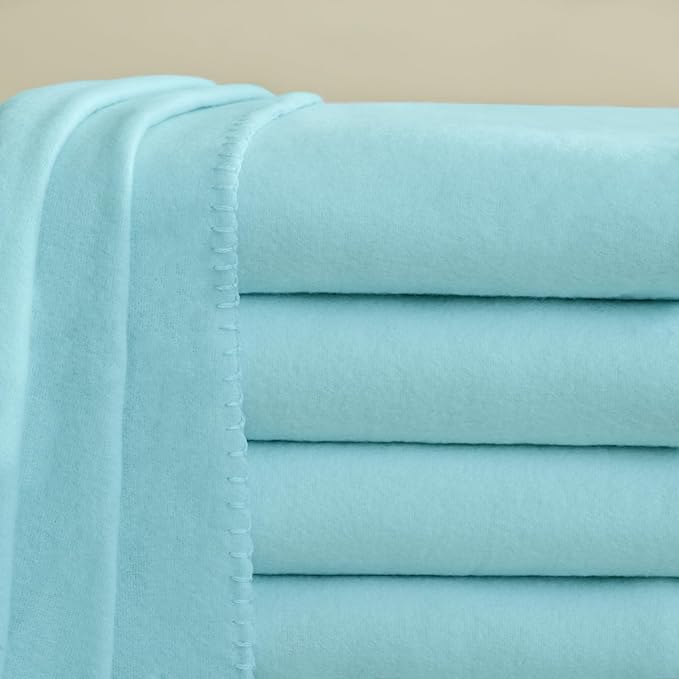 ZYFZCYBL Fleece Throw Blankets for Couch Bulk Lightweight Warm Soft Cozy Blanket 6 Pack Bulk Fleece Blanket Solid for Bed Couch Office Gifts Outdoor 50 x 60 inch Teal