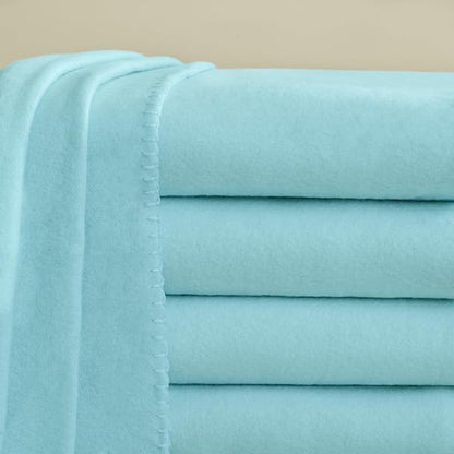 ZYFZCYBL Fleece Throw Blankets for Couch Bulk Lightweight Warm Soft Cozy Blanket 6 Pack Bulk Fleece Blanket Solid for Bed Couch Office Gifts Outdoor 50 x 60 inch Teal