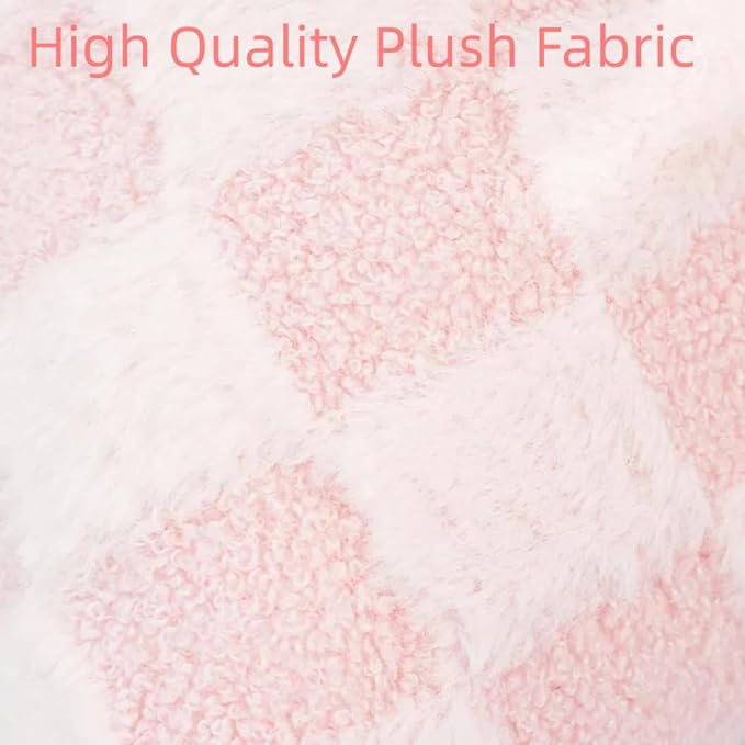 2 Pcs Pink Bow Pillow Big Bow Shaped Cushion Plush Car Lumbar Pillow Aesthetic Home Decor Throw Pillows for Room Bed Sofa Couch Decor