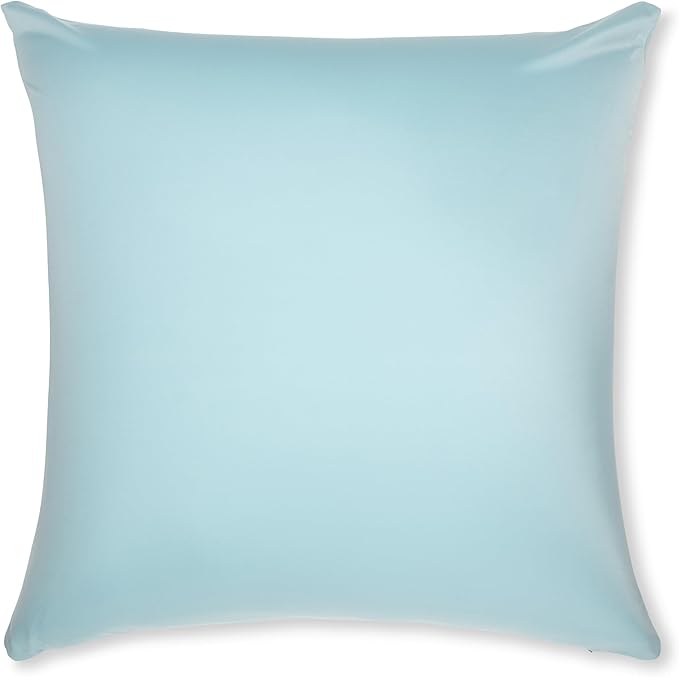 PILLOWY 24"x24" Throw Pillow - Sweat Baby Blue: 1Pcs Luxurious Premium Microbead Pillow with 85/15 Nylon/Spandex Fabric. Forever Fluffy, Outstanding Beauty & Support. Silky, Soft & Beyond Comfortable