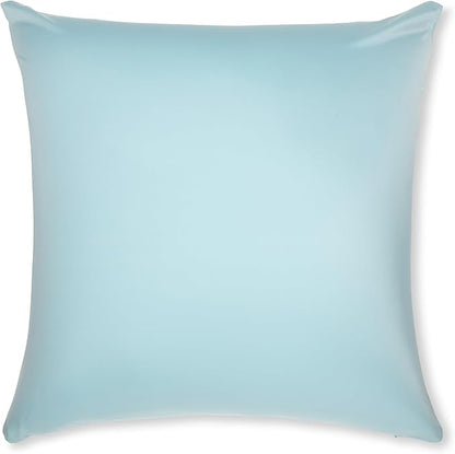 PILLOWY 24"x24" Throw Pillow - Sweat Baby Blue: 1Pcs Luxurious Premium Microbead Pillow with 85/15 Nylon/Spandex Fabric. Forever Fluffy, Outstanding Beauty & Support. Silky, Soft & Beyond Comfortable