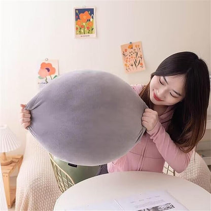 MOJUN Round Throw Pillow, 15.7" Soft Solid Color Round Sofa Lumbar Pillow Floor Pillow Home Decorative Pillow Cushion for Couch Car Living Room Bedroom, Blue