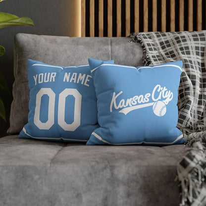 ANTKING Kansas C Throw Pillow Custom Name and Number for Men Women Boy Personalized Gift