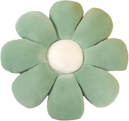 Flower-Shaped Cute Pillow, Flower Cushion, Reading Pillow and Leisure and Comfortable Pillow, Car Cushion (Green, 80cm*80cm)