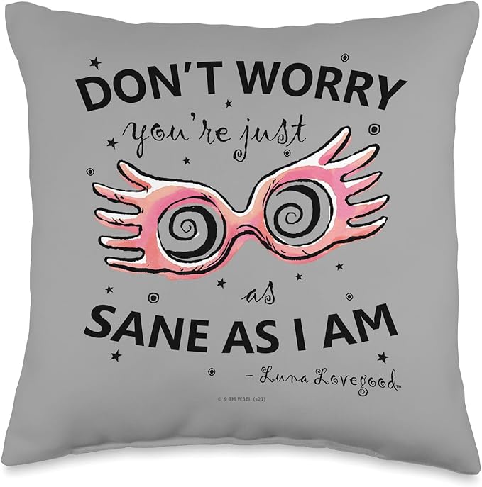 Harry Potter Luna Lovegood Spectrespecs Black Throw Pillow