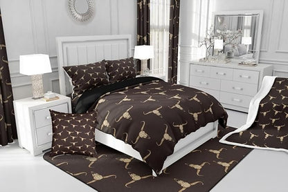 Erosebridal Bull Skull Comforter Set Twin Ethnic Bohemian Bedding for Men Boys | Tribal Steer Skull Wildlife Aztec Bedroom Decor Farmhouse Cabin Lodge Duvet Insert with 1 Pillow Case,Brown