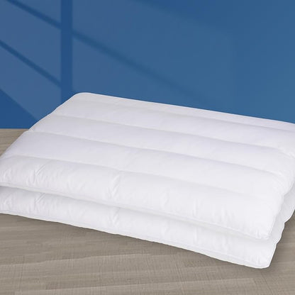 MINUPWELL 2 Packs Ultra Flat Pillows for Sleeping Thin, 7D High Support 2.5 inch Height Ultra Thin Pillows,Slim Bed Pillows for Stomach Sleeper,Standard Size -18x26 in
