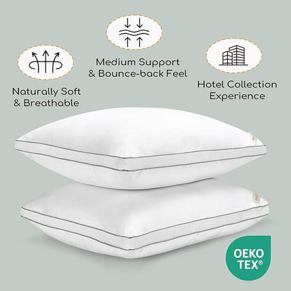 HARBOREST King Size Down Alternative Pillows Set of 2-20 x 36 Bed Pillows for Sleeping, Hotel Collection Pillows Good for Side and Back Sleeper