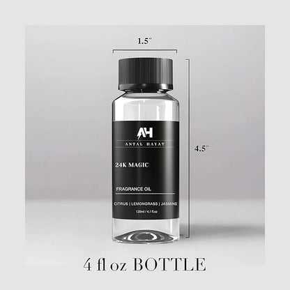 Luxury Hotel-Inspired Diffuser Oil 24K Magic 120ml – Citrus, Lemongrass, Jasmine – Inspired by W Hotels - Diffuser Refill Oil - Luxury Aromatherapy Oils - Home Fragrance Oils for Ultrasonic Diffusers