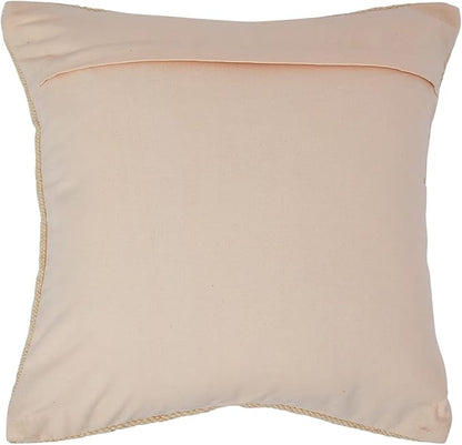 Creative Co-Op Swiss Cross Cotton Wool Throw Pillow, Cream