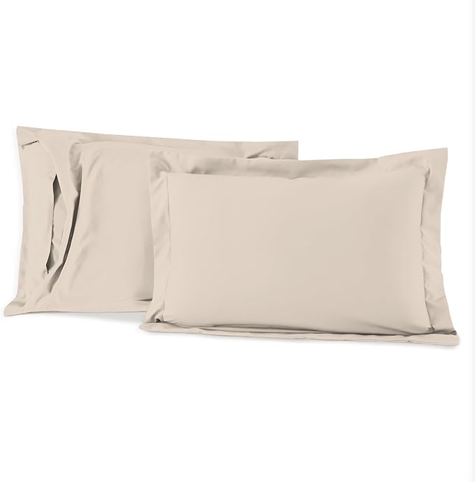 Elegant Comfort 3-Piece Box Stitched Down Alternative Comforter with Shams - Ultra Soft for All Season Duvet Insert with Corner Tabs, Plush Cozy 3PC Comforter Set, Oversize King, Linen