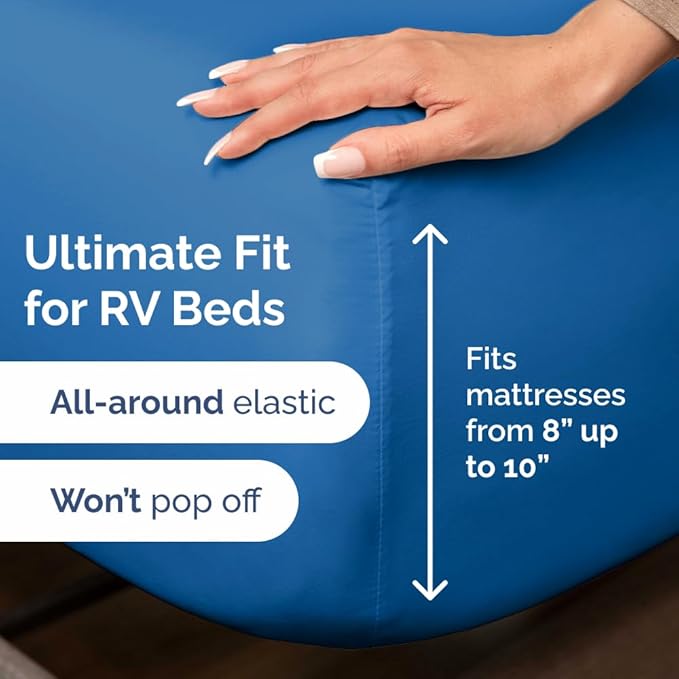Short Queen RV Size 4 Piece Sheet Set - Comfy Breathable & Cooling Bed Sheets Set - Hotel Luxury Bedding for Women, Men, Kids, Teens, Boys & Girls - Deep Pockets & Ultra-Soft - Oeko-Tex - Royal Blue