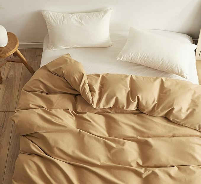 Luxlovery Beige Comforter Set Queen Champange Khaki Bedding Comforter Set Taupe Quilts Blanket Soft Durable Quilts 3 Piece Champagne Khaki Color Comforter Bedding Set