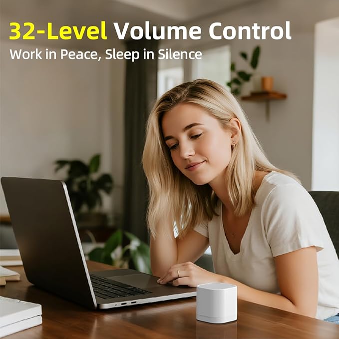 SleeZOO Portable Sound Machine for Sleep Mini White Noise Machine for Baby Kids Adults with 30 Soothing Sounds 4 Timers 32 Volume Levels Memory Function Sleep Machine for Travel Camping Home Office