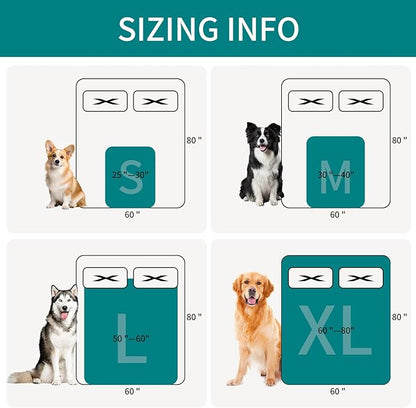 Waterproof Dog Blankets for Large Dogs Washable Super Soft Warm Fluffy Facecloth Sofa Car Bed Protector, Urine Proof Washable Outdoor Pet Blanket for Puppy Large Dogs & Cats 40 * 30 Grey