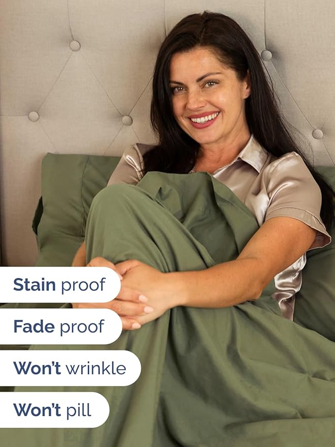 Extra Deep Cal King Sheet Set - 6 Piece Breathable and Cooling Sheets - Hotel Luxury Bedding for Women, Men, Kids & Teens - Easy & Secure Fit - Soft and Wrinkle Free - Extra Deep Pockets - Sage Green