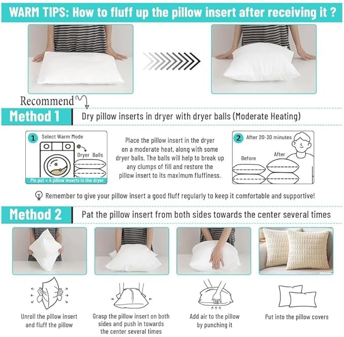 King Size Bed Pillows - Set of 2, Medium Density, Soft and Supportive for Back, Side, and Stomach Sleepers((King -White), Pack of 2)