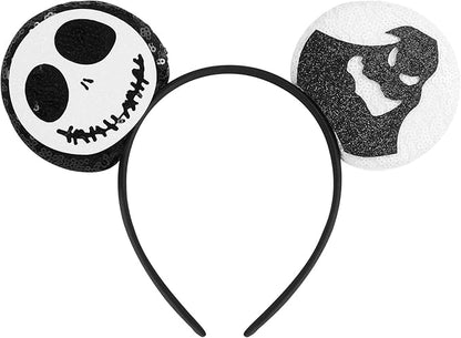 Mouse Ear Headbands,Sparkle Mouse Ears Headband for Boy Men Cartoon Princess Costume Cosplay Decoration (halloween jack)