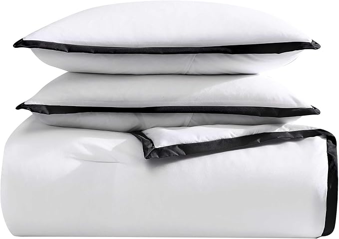 Betsey Johnson - Comforter Set, Soft Bedding with Matching Shams, Bonus Throw Included, Chic Solid Room Decor (Signature Hotel Black, King)