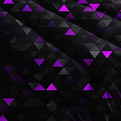 Geometric Violet Black Comforter Set,Triangle Honeycomb 3 PCS Bedding Set King Size for Teen Adult,Modern Quilt Set Geometry Decor,Microfiber Lightweight 1 Comforter 2 Pillowcases