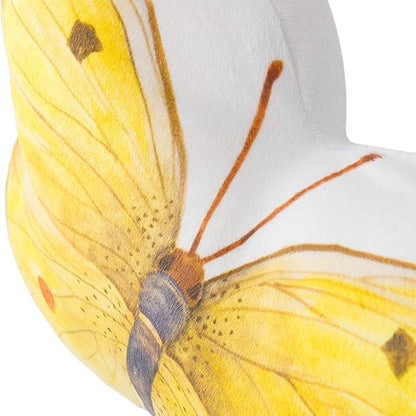 JWH Butterfly Accent Pillow Cases 3D Animal Throw Pillow Cover Decorative Stuffed Plush Soft Cushion Farmhouse Sofa Couch for Bed Living Room Fall Cute Shams Kids Gift 13x15 Inch Bright Yellow