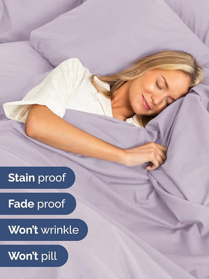 Extra Deep King Sheet Set - 6 Piece Breathable and Cooling Sheets - Hotel Luxury Bedding for Women, Men, Kids & Teens - Easy & Secure Fit - Soft and Wrinkle Free - Extra Deep Pockets - Light Lavender