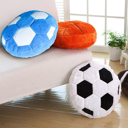 Plush Soccer Pillow, Round Ball Throw Pillow, Football Shaped Decorative Throw Pillow for Kids Room, Sofa, Bed-Soft & Fluffy Valentines Day Gifts 15.7 Inch (40 cm)